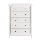 Commode en bois 5 tiroirs noir/blanc, utilisateur unique