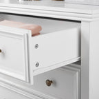 Commode en bois 5 tiroirs noir/blanc, utilisateur unique