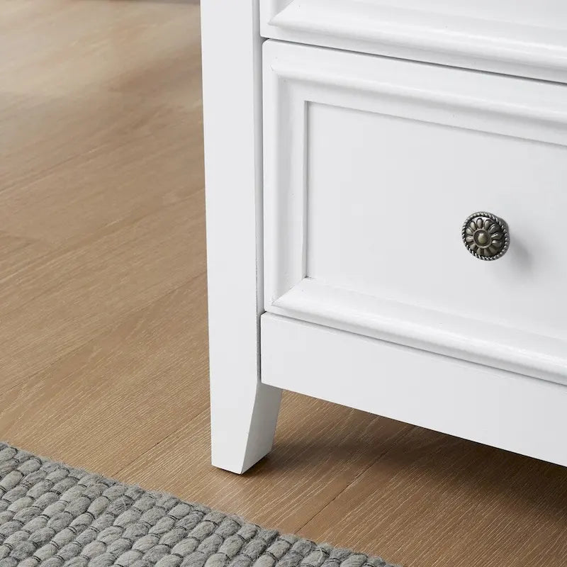 Commode en bois 5 tiroirs noir/blanc, utilisateur unique