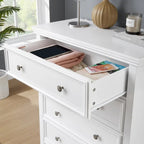 Commode en bois 5 tiroirs noir/blanc, utilisateur unique