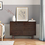 Meuble console à 3 tiroirs en bois de bouleau auburn
