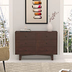 Meuble console à 3 tiroirs en bois de bouleau auburn