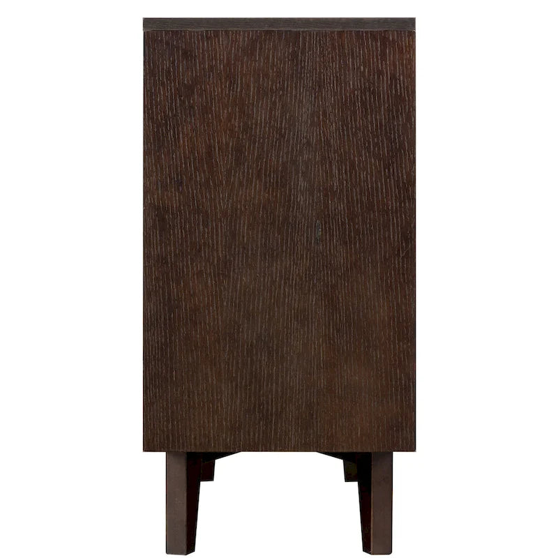Meuble console à 3 tiroirs en bois de bouleau auburn