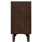 Meuble console à 3 tiroirs en bois de bouleau auburn