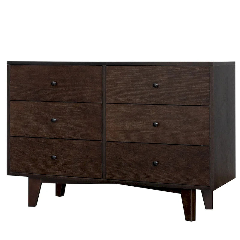 Meuble console à 3 tiroirs en bois de bouleau auburn