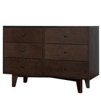 Meuble console à 3 tiroirs en bois de bouleau auburn
