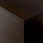 Meuble console à 3 tiroirs en bois de bouleau auburn