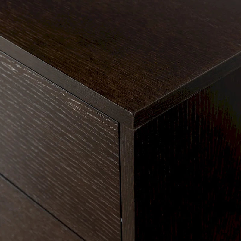 Meuble console à 3 tiroirs en bois de bouleau auburn