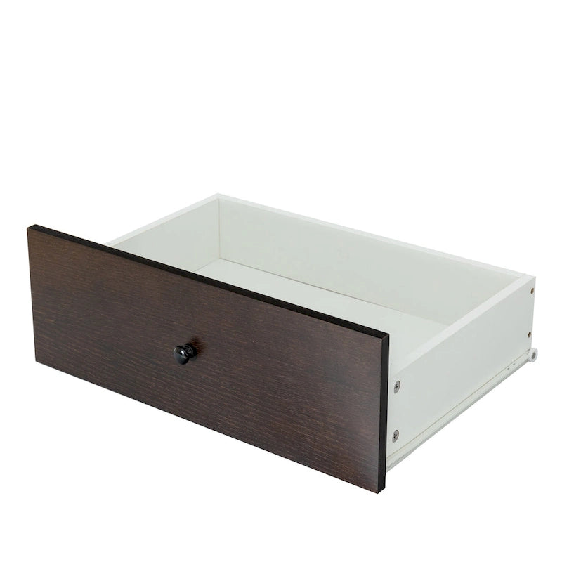 Meuble console à 3 tiroirs en bois de bouleau auburn
