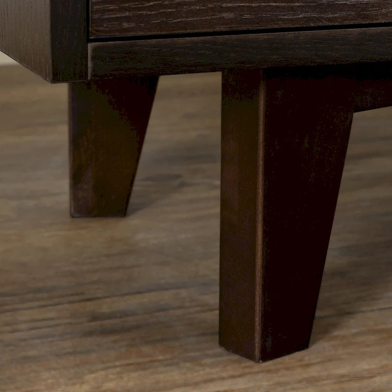 Meuble console à 3 tiroirs en bois de bouleau auburn