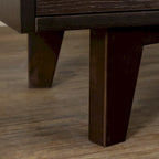 Meuble console à 3 tiroirs en bois de bouleau auburn