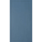 Meuble bas à 3 tiroirs bleu avec plateau en bois, simple