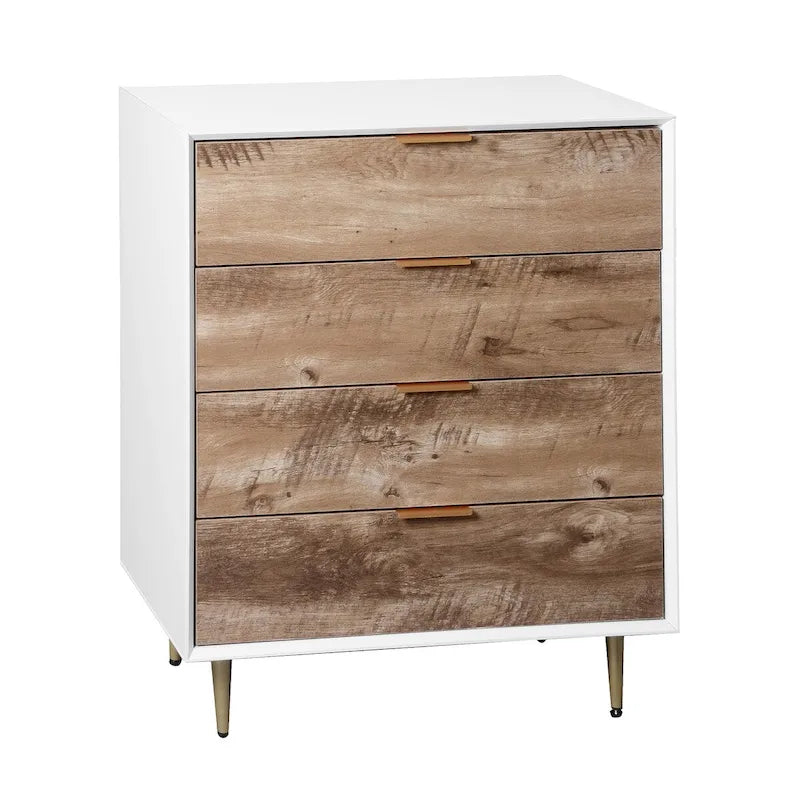 Commode haute naturelle à 4 tiroirs, individuelle