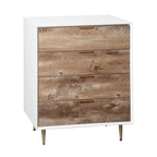 Commode haute naturelle à 4 tiroirs, individuelle