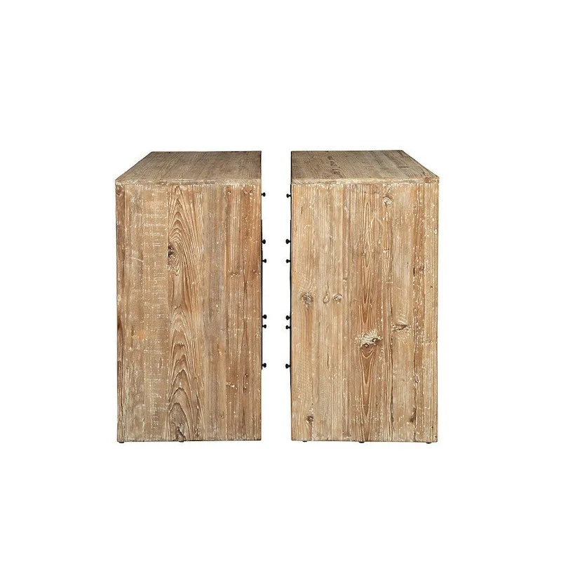 Boîte de rangement d'apothicaire en bois brun vieilli et verre, 1 personne