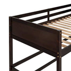 Lit mezzanine simple avec échelle Gris / Espresso / Blanc, 1 personne