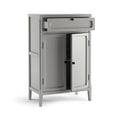 Armoire de rangement grise clair à 2 portes et 1 tiroir, simple
