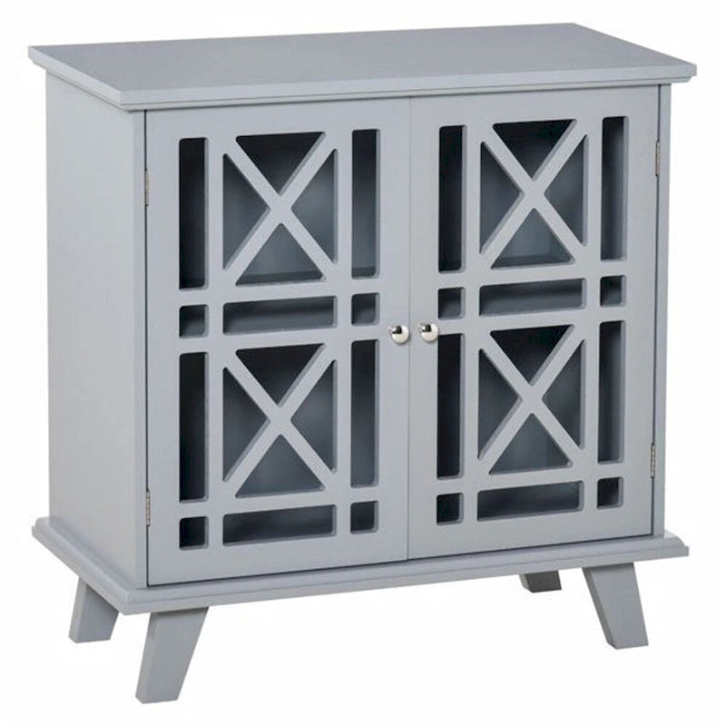 Armoire de rangement grise avec portes ventilées, 1 porte, simple