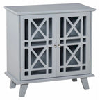 Armoire de rangement grise avec portes ventilées, 1 porte, simple