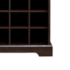 Buffet de style campagnard en bois, finition délavée grise ou espresso, avec porte-bouteilles – Assemblage par 1 personne