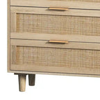 Meuble de rangement en rotin naturel à 6 tiroirs – Unité simple