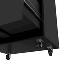 Caisson de rangement noir à 3 tiroirs avec roulettes, pour 1 personne
