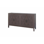 Buffet en bois naturel à 4 portes, brun, convient pour 1
