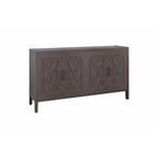 Buffet en bois naturel à 4 portes, brun, convient pour 1