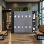 Casier de rangement en métal gris à 6 portes avec serrure, 6 personnes