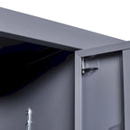 Casier de rangement en métal gris à 6 portes avec serrure, 6 personnes
