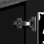 Buffet bahut antique noir à 4 portes, ménage de 1 à 2 personnes