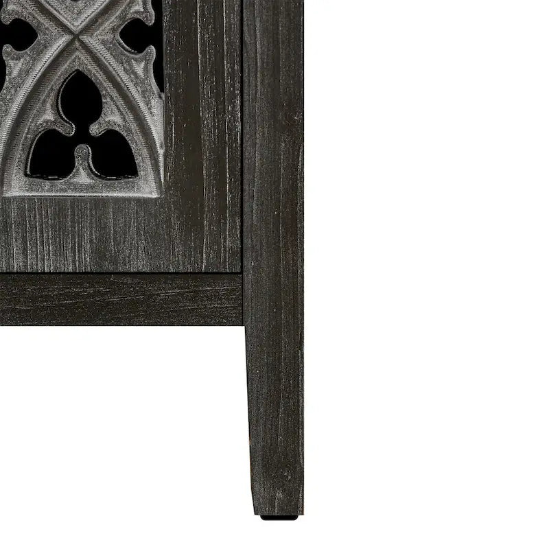 Buffet bahut antique noir à 4 portes, ménage de 1 à 2 personnes