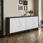 Buffet sculpté vintage noir et blanc, montage par 1 personne