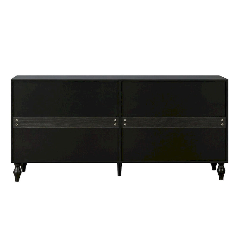 Buffet sculpté vintage noir et blanc, montage par 1 personne