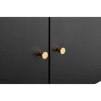 Meuble pour imprimante mobile en acier noir à 2 portes avec roulettes, utilisateur unique