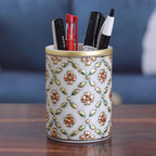 Pot à stylos en marbre rouge antique, simple