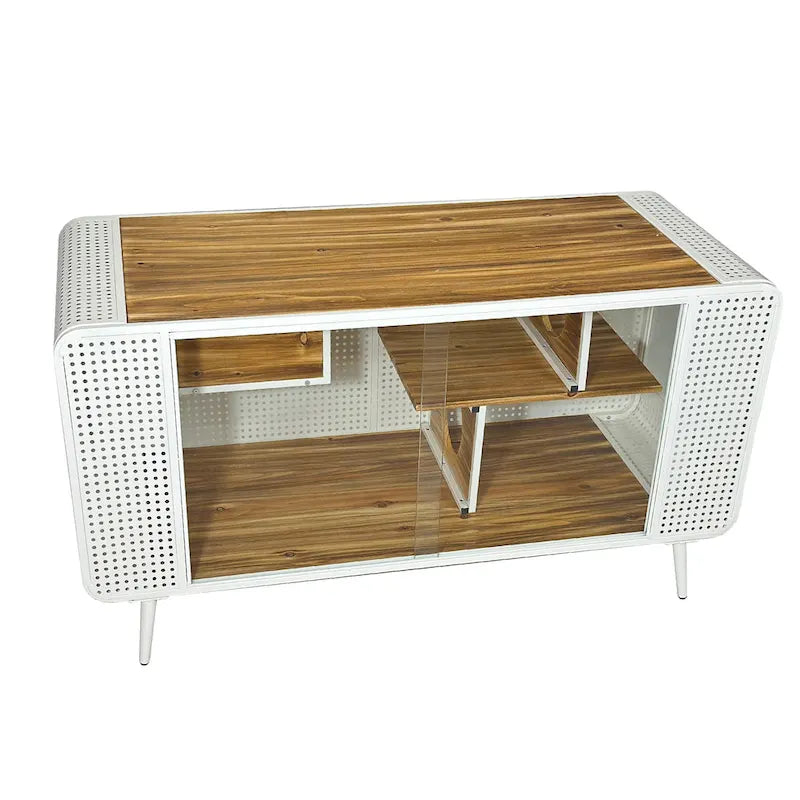 Niche pour chat moderne blanche avec verre trempé, pour 1 à 2 chats
