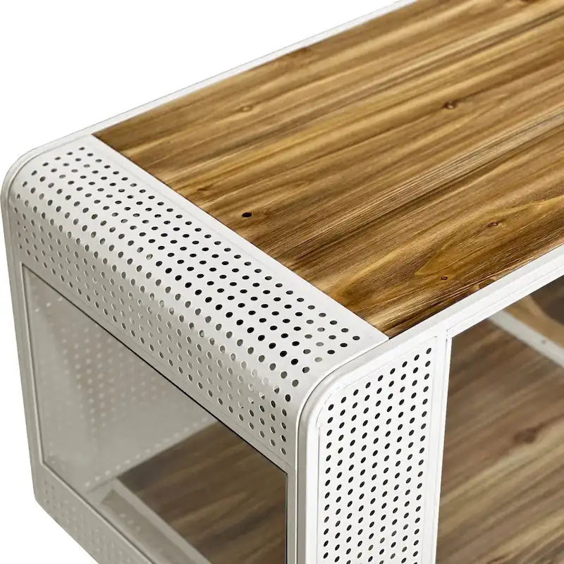 Niche pour chat moderne blanche avec verre trempé, pour 1 à 2 chats